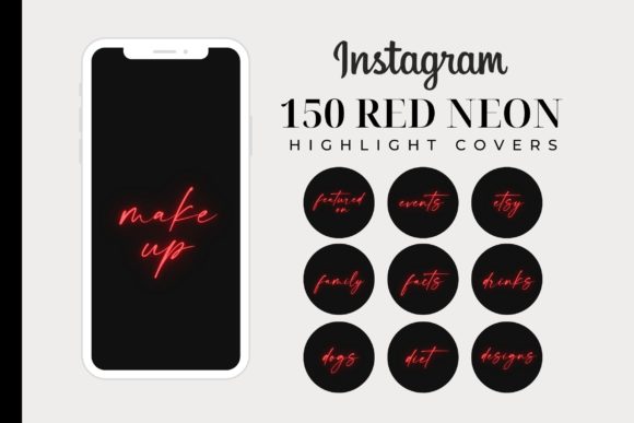 150 Neon Red Instagram Highlight Covers for Bold Profiles