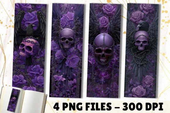 Dark Raven Crow Purple Skull Bookmark: A Designer’s Guide to Moody Aesthetics