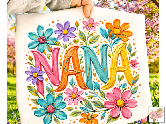 Floral Grandma Png Brushstroke Nana Png: Your Creative Secret Weapon