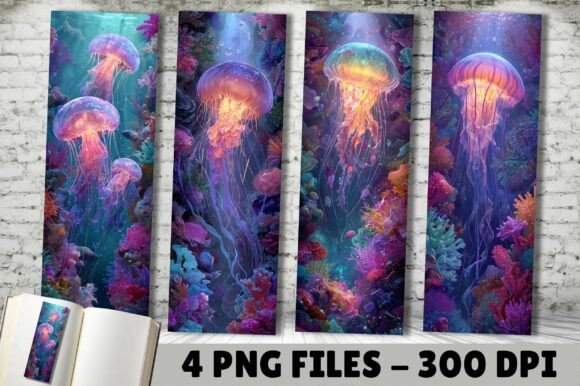 Glowing Neon Jellyfish Undersea Bookmark: A Deep Dive into Design
