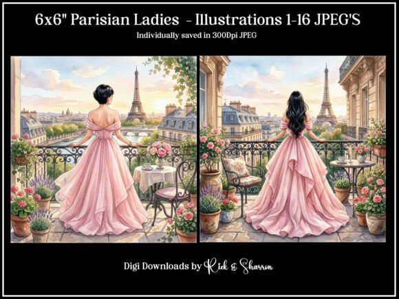 Parisian Charm for Your Creative Projects: 6x6 Ladies