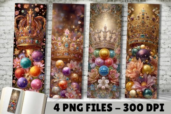 Royal Jewelry Crown Floral Bookmark PNG: A Designer's Guide