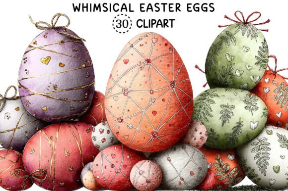 Whimsical Easter Eggs Png Clipart: Your Go-To Design Asset